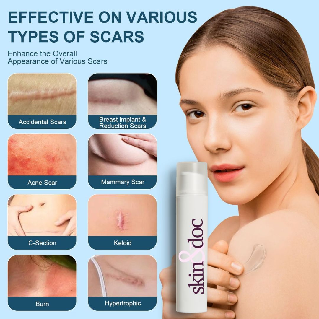 Skin & Doc Advanced Silicone Scar Gel - Clinically Proven Scar Reduction