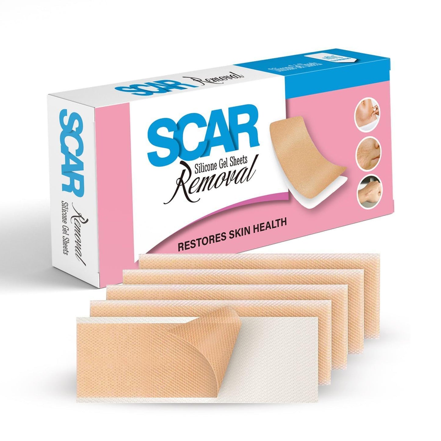 Skin & Doc Silicone Scar Removal Sheets - Fades Surgical, C-Section, Burn & Acne Scars